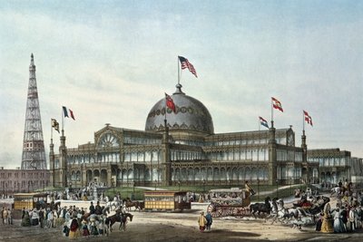 New York Crystal Palace, gebouwd voor de Wereldtentoonstelling in 1853 door Sydney Currie